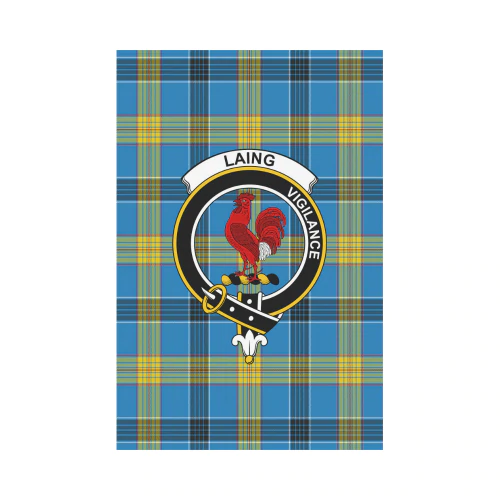 Clan Laing Tartan Crest Garden Flag VM31 Clan Laing Tartan Today   