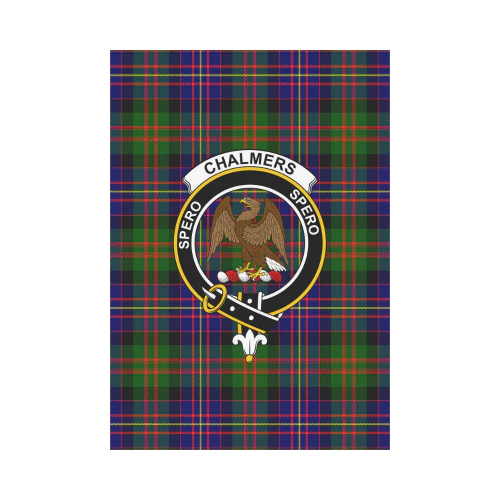 Clan Chalmers Modern Tartan Crest Garden Flag