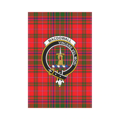 Clan MacDowall (Of Garthland) Tartan Crest Garden Flag VR67 Clan MacDowall Tartan Today   