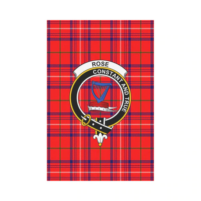 Clan Rose Tartan Crest Garden Flag