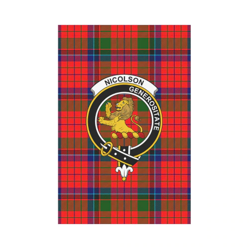 Clan Nicolson Modern Tartan Crest Garden Flag TE41 Clan Nicolson Tartan Today   