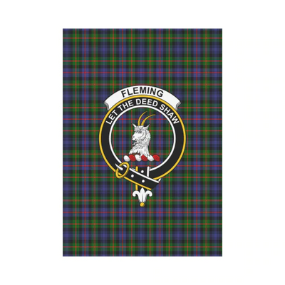 Clan Fleming Tartan Crest Garden Flag