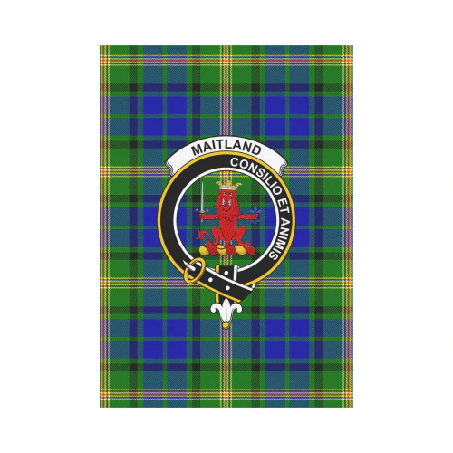Clan Maitland Tartan Crest Garden Flag