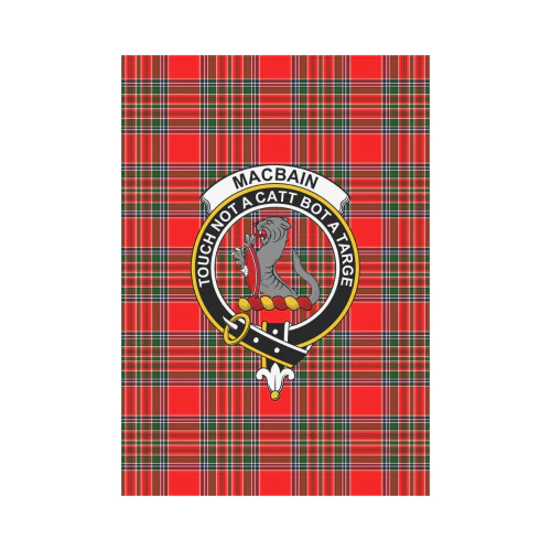 Clan MacBain Tartan Crest Garden Flag WM40 Clan MacBain Tartan Today   