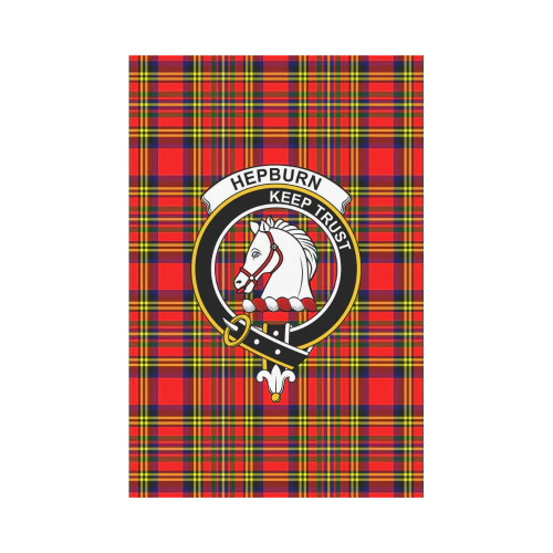 Clan Hepburn Tartan Crest Garden Flag LZ93 Clan Hepburn Tartan Today   