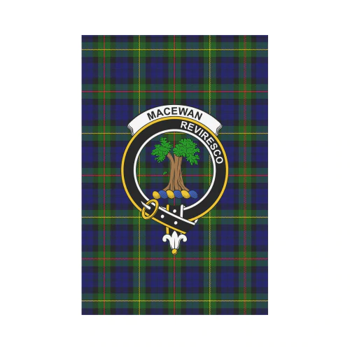 Clan MacEwan Tartan Crest Garden Flag QF24 Clan MacEwen_MacEwan Tartan Today   