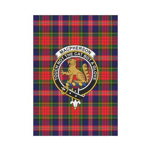 Clan MacPherson Modern Tartan Crest Garden Flag BH50 Clan MacPherson Tartan Today   