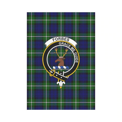 Clan Forbes Modern Tartan Crest Garden Flag SC42