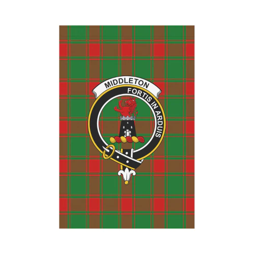 Clan Middleton Modern Tartan Crest Garden Flag DP77 Clan Middleton Tartan Today   