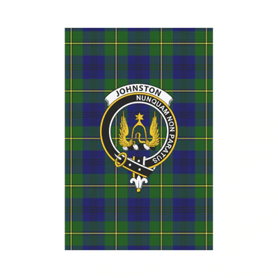Clan Johnston Tartan Crest Garden Flag WF74
