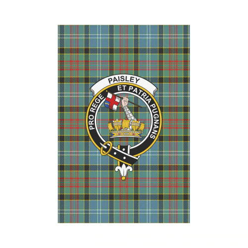 Clan Paisley District Tartan Crest Garden Flag