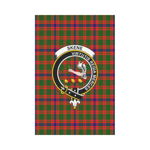 Clan Skene Modern Tartan Crest Garden Flag NO93 Clan Skene Tartan Today   