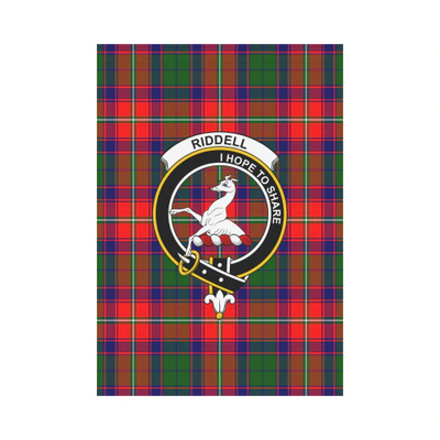 Clan Riddell Tartan Crest Garden Flag