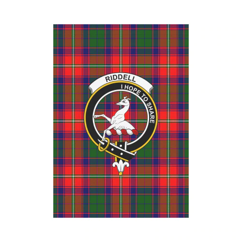 Clan Riddell Tartan Crest Garden Flag