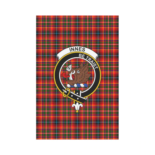 Clan Innes Modern Tartan Crest Garden Flag IE66 Clan Innes Tartan Today   