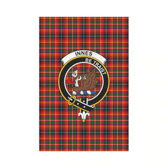 Clan Innes Modern Tartan Crest Garden Flag IE66 Clan Innes Tartan Today   