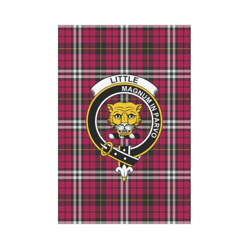 Clan Little Tartan Crest Garden Flag YS33 Clan Little Tartan Today   