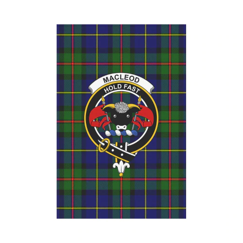 Clan MacLeod Tartan Crest Garden Flag OF11 Clan Garden Tartan Today   