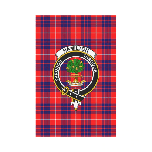 Clan Hamilton Modern Tartan Crest Garden Flag KN33 Clan Hamilton Tartan Today   