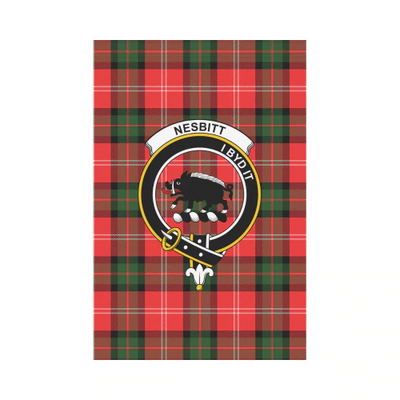 Clan Nesbitt Modern Tartan Crest Garden Flag