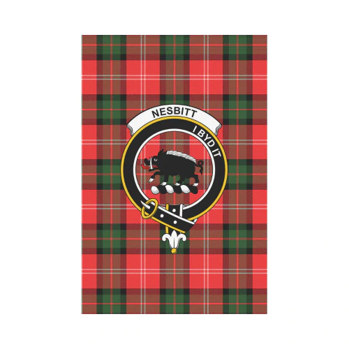 Clan Nesbitt Modern Tartan Crest Garden Flag