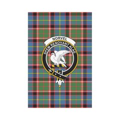 Clan Norvel Tartan Crest Garden Flag GA77 Clan Norvel Tartan Today   