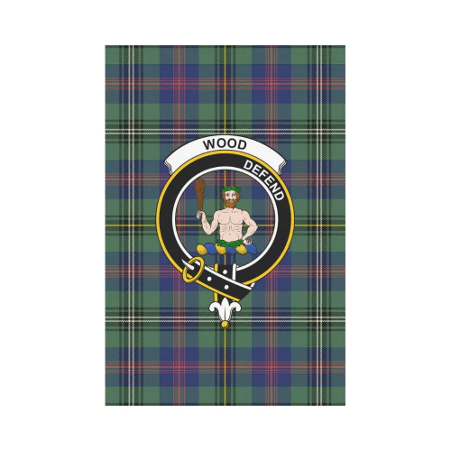 Clan Wood Tartan Crest Garden Flag AR85 Clan Wood Tartan Today   