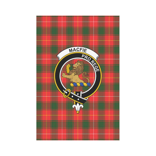 Clan MacFie Tartan Crest Garden Flag MR36 Clan MacPhee_MacFie Tartan Today   