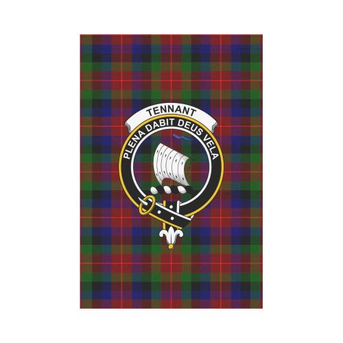 Clan Tennant Tartan Crest Garden Flag