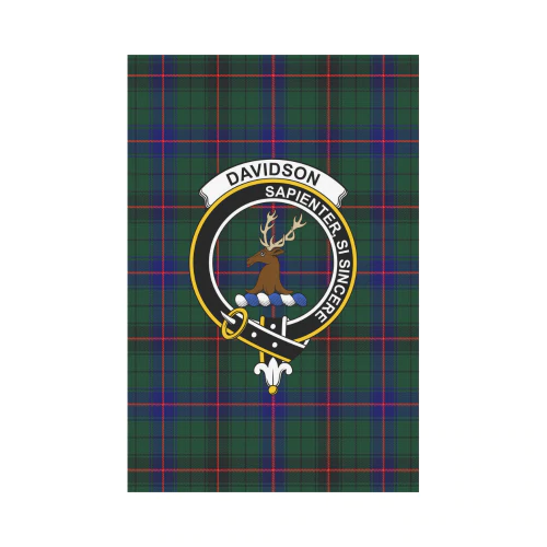 Clan Davidson Modern Tartan Crest Garden Flag EW20 Clan Davidson Tartan Today   