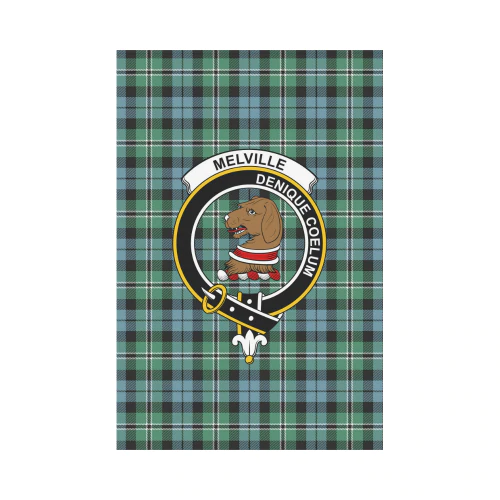 Clan Melville Tartan Crest Garden Flag XU86 Clan Melville Tartan Today   