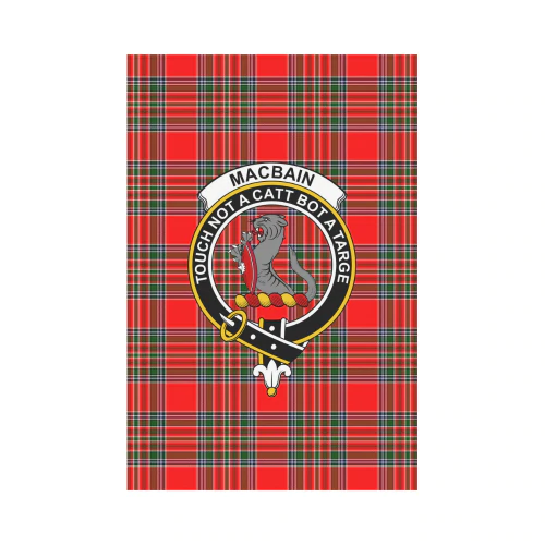 Clan MacBain Tartan Crest Garden Flag WM40 Clan MacBain Tartan Today   