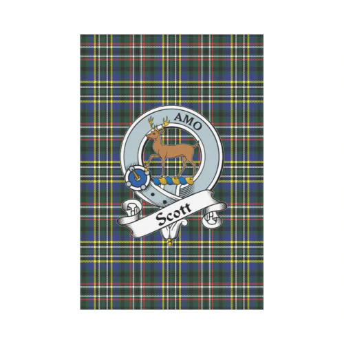 Clan Scott Green Modern Tartan Crest Garden Flag GD96 Clan Scott (Scott Tartan) Tartan Today   