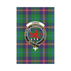Clan Young Modern Tartan Crest Garden Flag TR25 Clan Young Tartan Today   