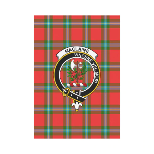 Clan MacLaine Of Loch Buie Tartan Crest Garden Flag OZ33 Clan Garden Tartan Today   