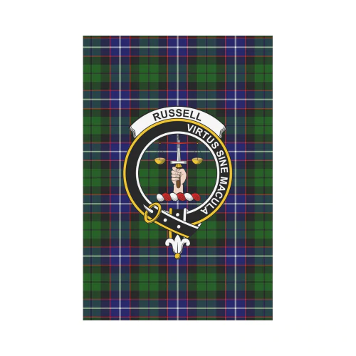 Clan Russell Tartan Crest Garden Flag YB86 Clan Russell Tartan Today   