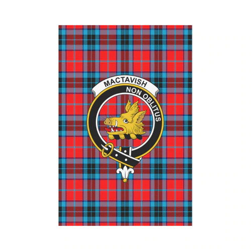 Clan MacTavish Modern Tartan Crest Garden Flag FH63 Clan MacTavish Tartan Today   