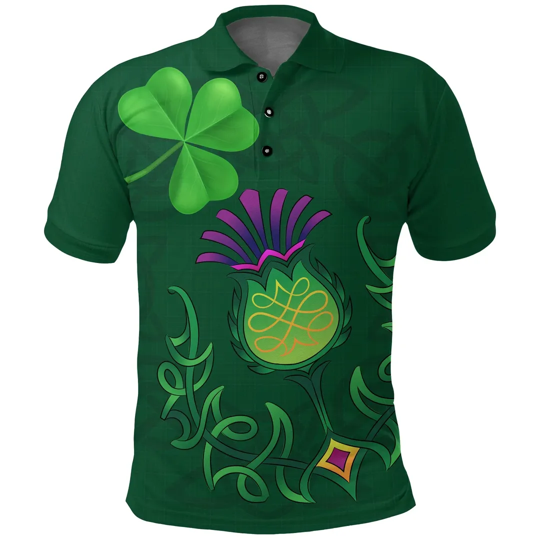 Clan Scottish Happy St. Patrick's Day Polo Shirt IM20 Scottish Happy St. Patrick's Day Tartan Polo   