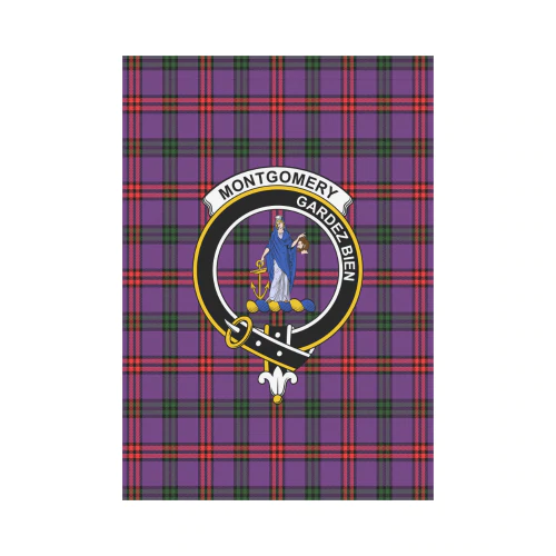 Clan Montgomery Modern Tartan Crest Garden Flag LX57 Clan Montgomery Tartan Today   