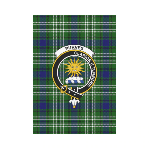 Clan Purves Tartan Crest Garden Flag LQ43 Clan Purves Tartan Today   