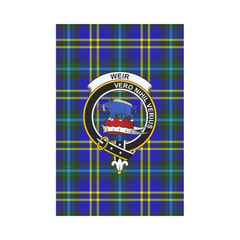 Clan Weir Modern Tartan Crest Garden Flag SB14 Clan Weir Tartan Today   