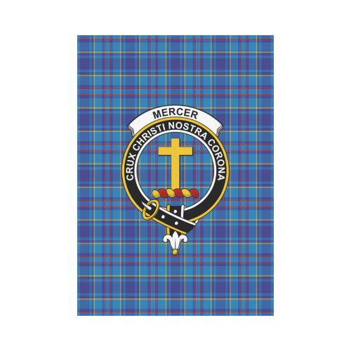 Clan Mercer Modern Tartan Crest Garden Flag IY59 Clan Mercer Tartan Today   