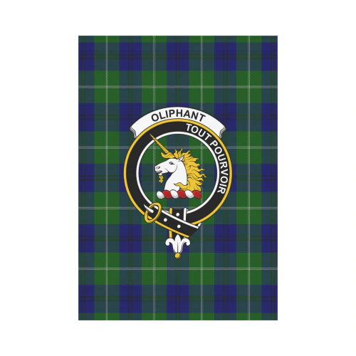 Clan Oliphant Modern Tartan Crest Garden Flag MK70 Clan Oliphant Tartan Today   