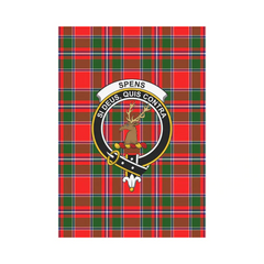Clan Spens Modern Tartan Crest Garden Flag II17 Clan Spens Tartan Today   