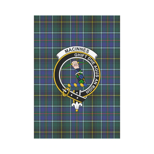 Clan MacInnes Modern Tartan Crest Garden Flag GH89 Clan MacInnes Tartan Today   