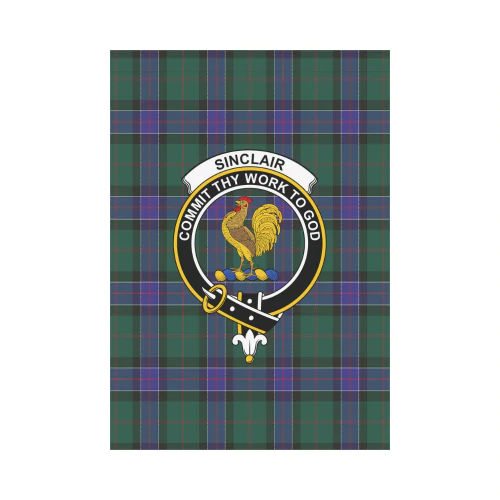 Clan Sinclair Hunting Modern Tartan Crest Garden Flag GW77 Clan Sinclair Tartan Today   