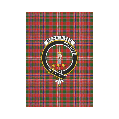 Clan MacAlister Modern Tartan Crest Garden Flag IZ22 Clan MacAlister Tartan Today   