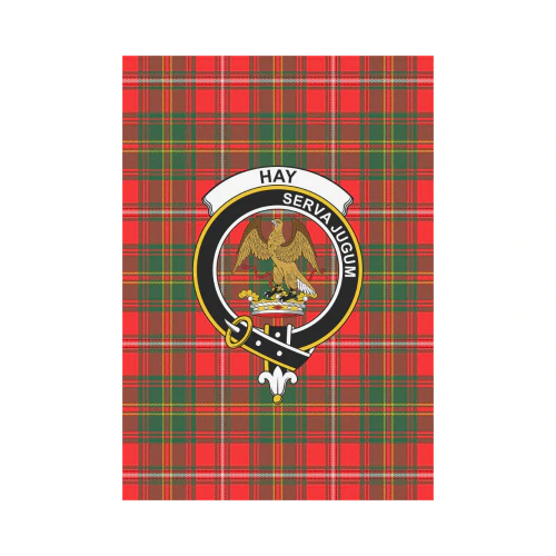 Clan Hay Modern Tartan Crest Garden Flag CM72 Clan Hay Tartan Today   