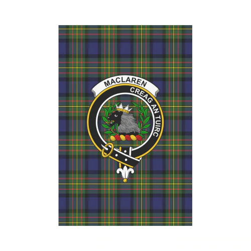 Clan MacLaren Modern Tartan Crest Garden Flag YC18 Clan Garden Tartan Today   