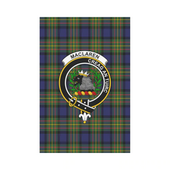 Clan MacLaren Modern Tartan Crest Garden Flag YC18 Clan Garden Tartan Today   